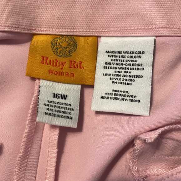 Ruby Rd. Pink Pants - Picture 4 of 4